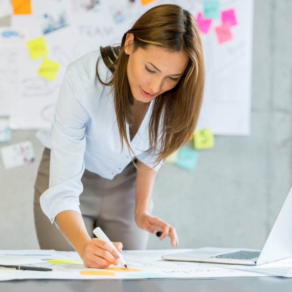 Woman Planning Client Onboarding