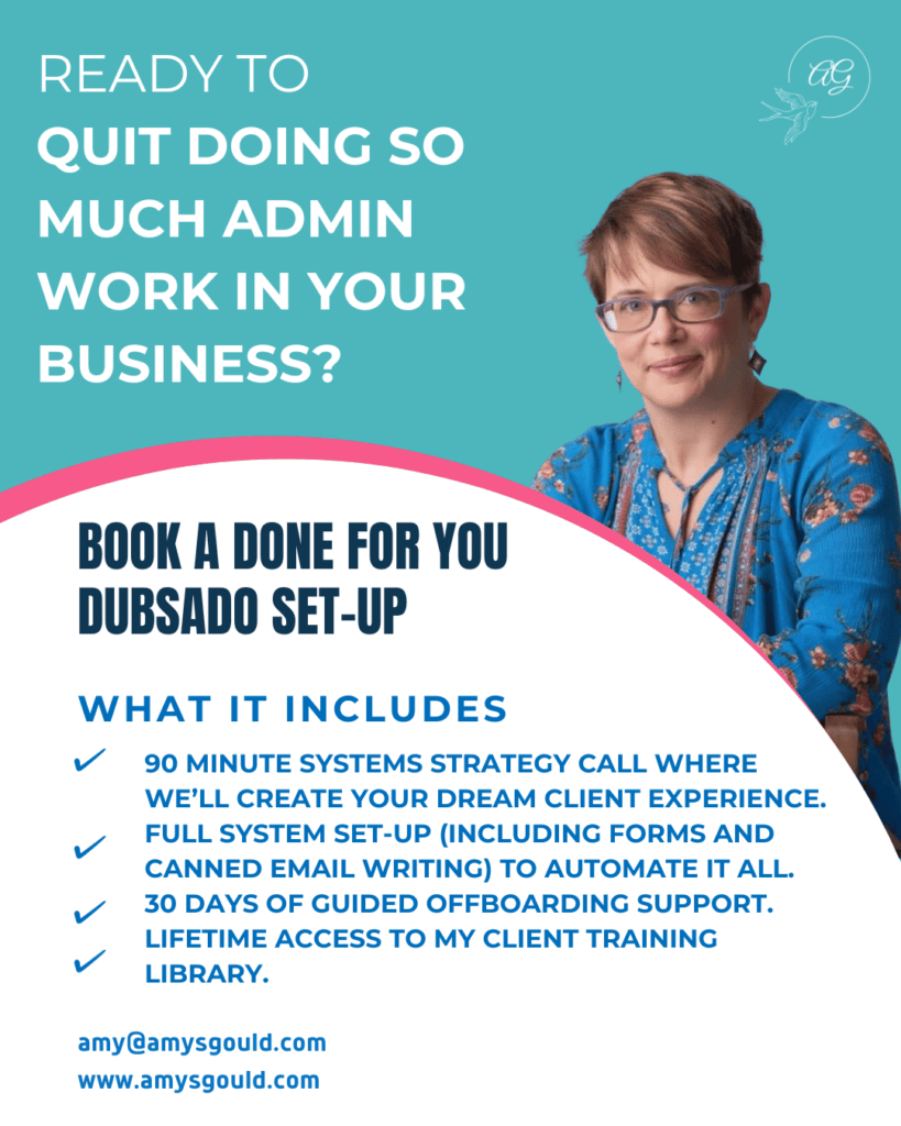 How to quit doing so much admin work in your business and save 15-20 hours a week managing your clients.