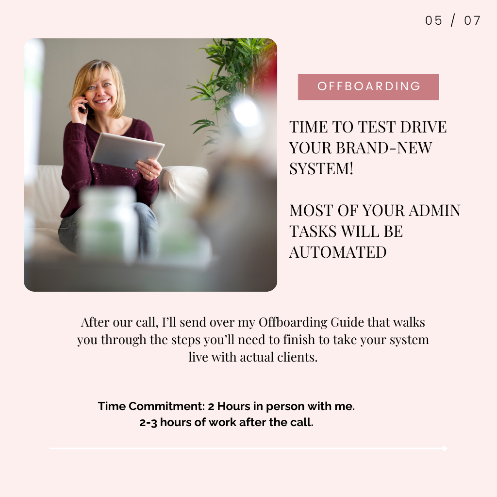 Step 5. Offboarding. Time to test drive and implement your new system.