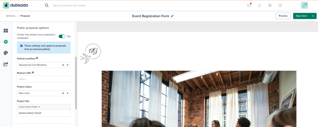 This registration form is the key to allow event booking right from your website
