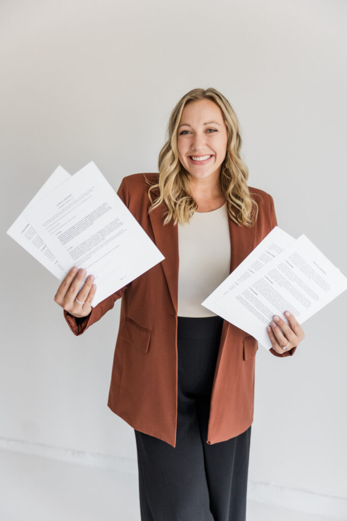 Paige Griffith from The Legal Paige gives the low down on the things you should look for in a professional wedding service contract template.