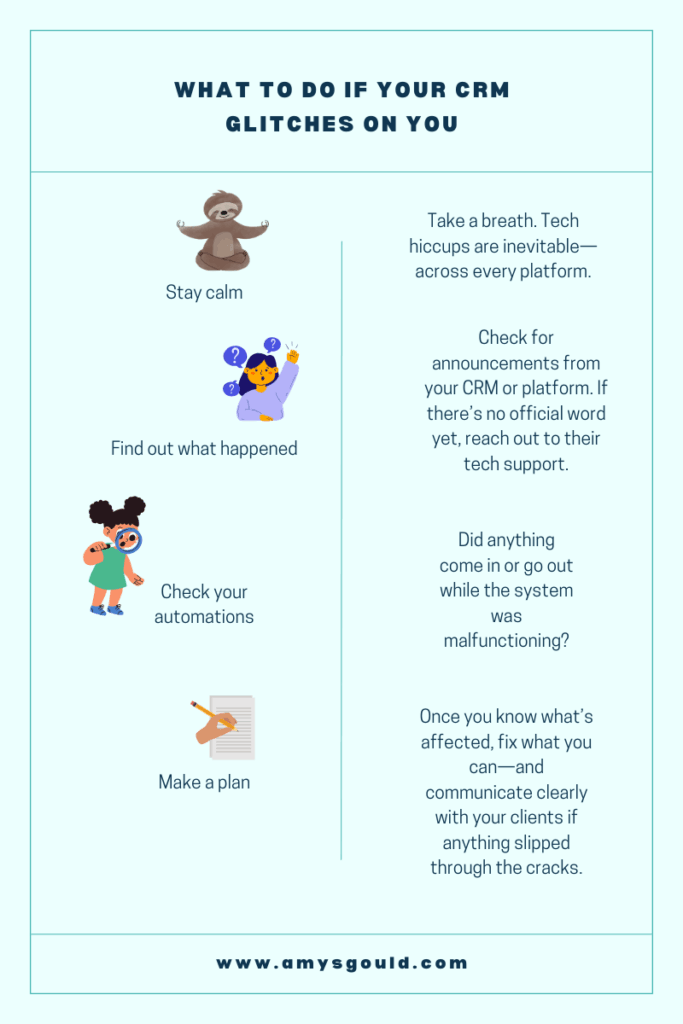 What to do if your CRM glitches on you