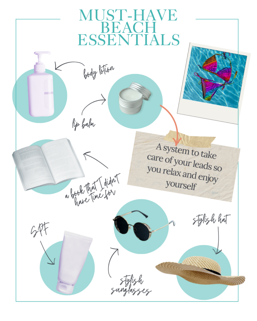 Do you have the essential items for a beach day including a solopreneur crm to run things while you're away?
